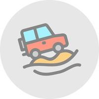 Desert Safari Vector Icon Design