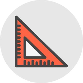 Triangular Ruler Vector Icon Design