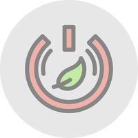 Eco Power Button Vector Icon Design