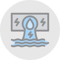 Hydroelectricity Vector Icon Design