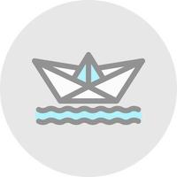 Paper Boat Vector Icon Design