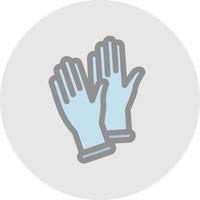 Medical Gloves Vector Icon Design