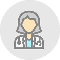 diseño de icono de vector de doctora