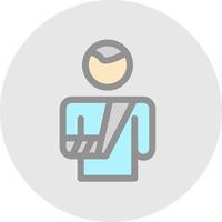 Broken Arm Vector Icon Design
