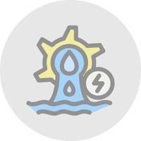 Hydro Power Vector Icon Design