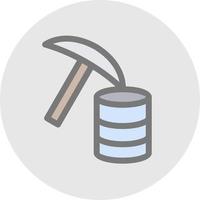 diseño de icono de vector de minería de datos