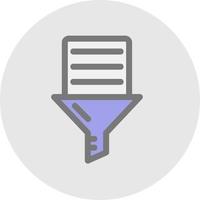 Data Filtering Vector Icon Design