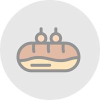 Eclair Vector Icon Design