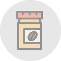 Coffee Jar Vector Icon Design