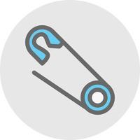 Safety Pin Vector Icon Design