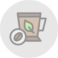 Mint Coffee Vector Icon Design