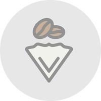 Coffee Filter Vector Icon Design