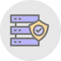 Secured Backup Vector Icon Design