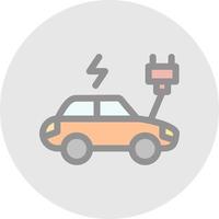 Electric Car Vector Icon Design