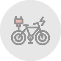 eléctrico bicicleta vector icono diseño