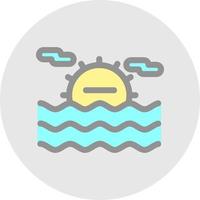 Sea Landscape Vector Icon Design