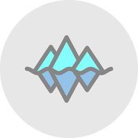 Iceberg Landscape Vector Icon Design