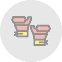 Boxing Gloves Vector Icon Design