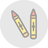 diseño de icono de vector de crayones