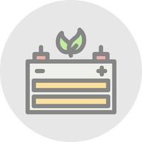 Bio Battery Vector Icon Design