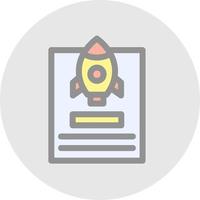 Project Launch Vector Icon Design