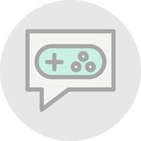 Game Chat Vector Icon Design