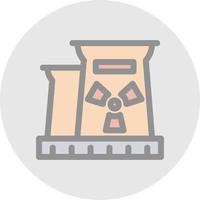 Nuclear Plant Vector Icon Design