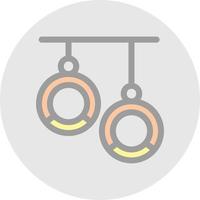 Gym Rings Vector Icon Design