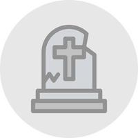 Tombstone Vector Icon Design