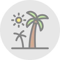 Palm Trees Vector Icon Design