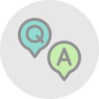 Question and Answer Vector Icon Design