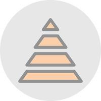 Pyramid Chart Vector Icon Design
