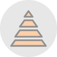 Pyramid Chart Vector Icon Design