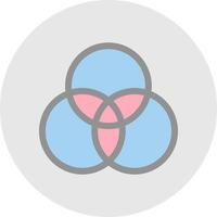 diseño de icono de vector de diagrama de venn