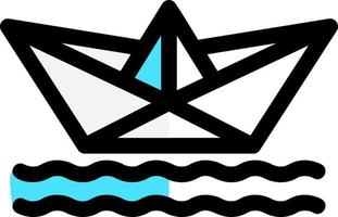 Paper Boat Vector Icon Design