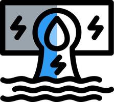 hidroelectricidad vector icono diseño
