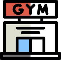 diseño de icono de vector de gimnasio