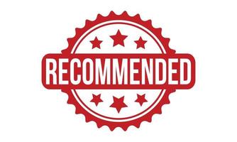 Recommended Rubber Stamp. Red Recommended Rubber Grunge Stamp Seal Vector Illustration - Vector