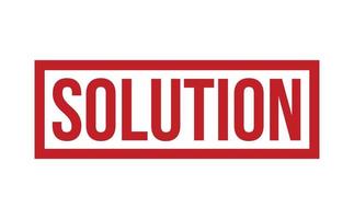 Solution Rubber Stamp. Red Solution Rubber Grunge Stamp Seal Vector Illustration - Vector