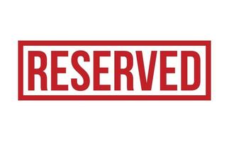 Reserved Rubber Stamp. Red Reserved Rubber Grunge Stamp Seal Vector Illustration - Vector