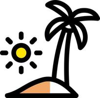 playa paisaje vector icono diseño