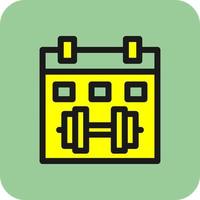 Gym Calendar Vector Icon Design