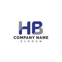 logotipo de la letra hb vector