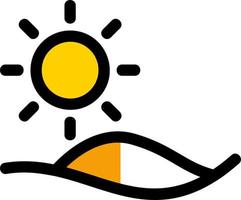 diseño de icono de vector de sol