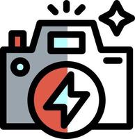 Flash Camera Vector Icon Design