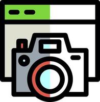 Camera Website Vector Icon Design