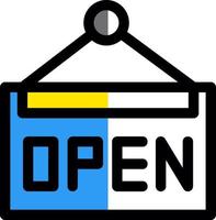 Cafe Open Sign Vector Icon Design