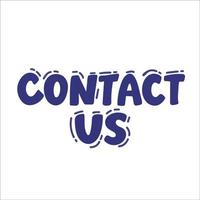 contact us isolated on white. contact us sticker. contact us peeler. contact us sign vector