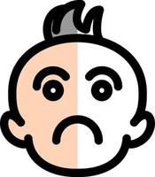 Sad Baby Vector Icon Design