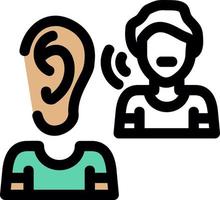 Listening Vector Icon Design